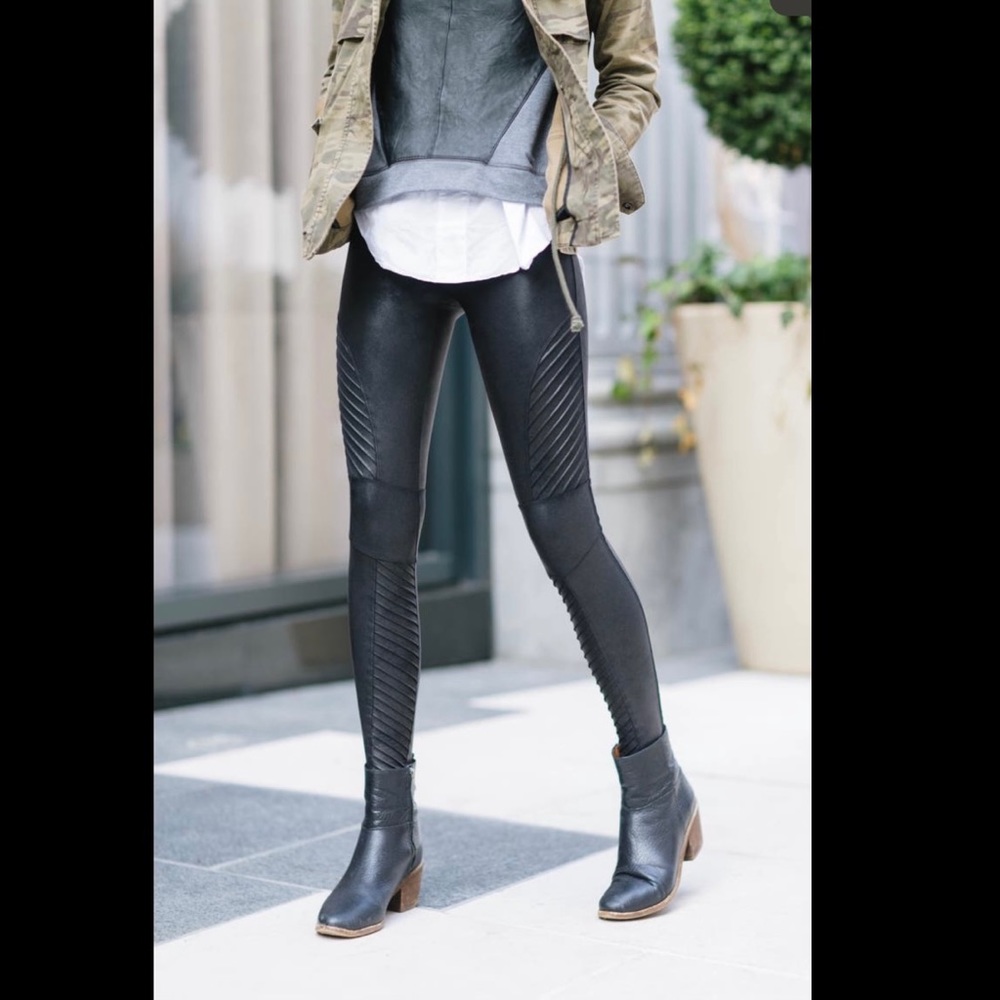 Spanx Faux Leather Moto Legging